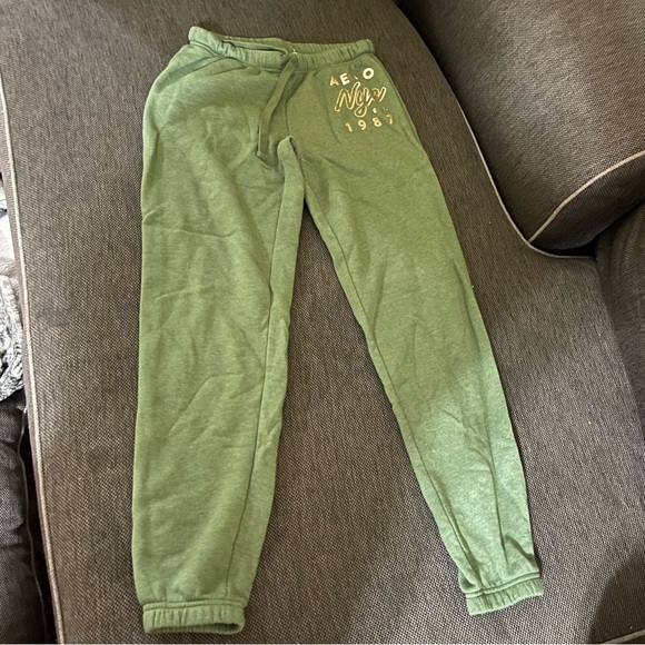 Aeropostale Hoodie and pant set yellow/green Size Small - Picture 7 of 8